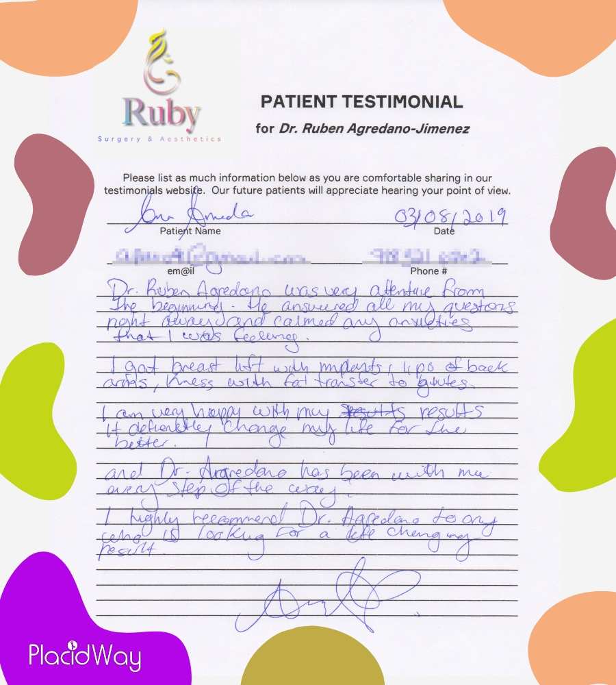 Patient Testimonial at Ruby® Surgery & Aesthetics, Guadalajara, Mexico